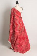 Red and White Designer Hakoba Cotton Saree