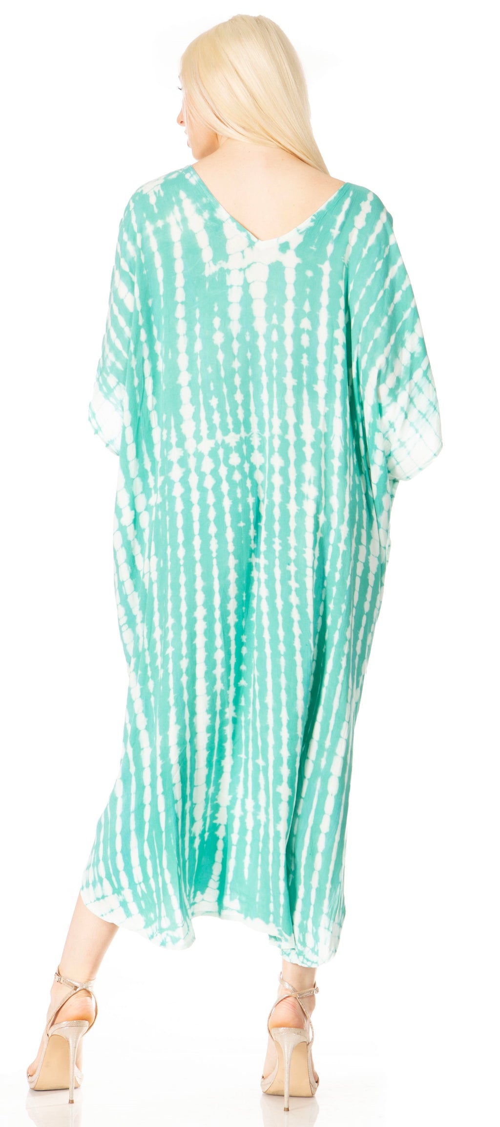 Sakkas Maitte Women's V-Neck Printed Kaftan Cover-Up Dress for the Beach - Buy One Get One
