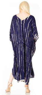 Sakkas Maitte Women's V-Neck Printed Kaftan Cover-Up Dress for the Beach - Buy One Get One