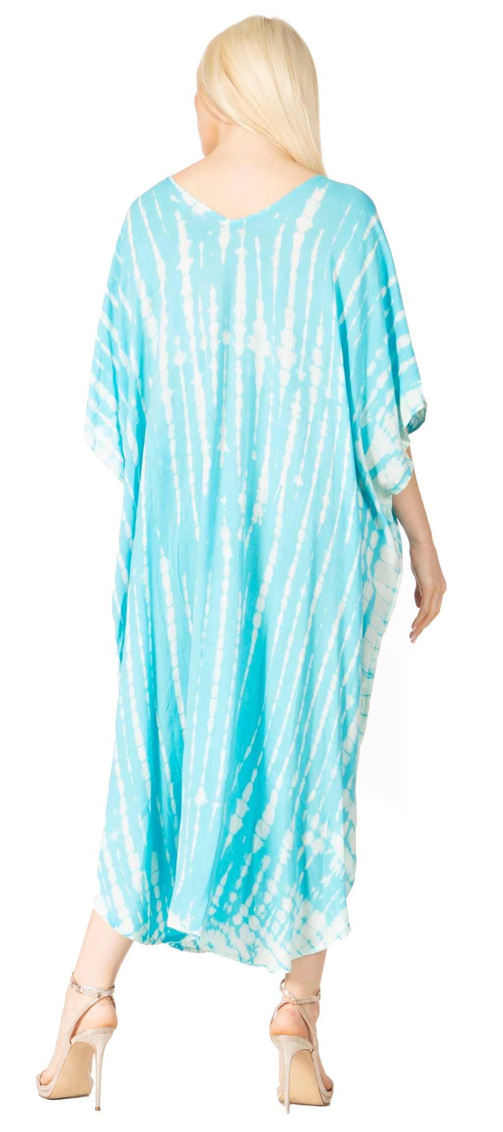 Sakkas Maitte Women's V-Neck Printed Kaftan Cover-Up Dress for the Beach - Buy One Get One