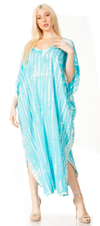 Sakkas Maitte Women's V-Neck Printed Kaftan Cover-Up Dress for the Beach - Buy One Get One