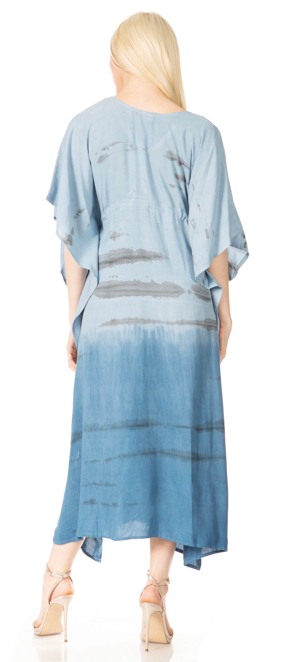 Sakkas Maitte Women's V-Neck Printed Kaftan Cover-Up Dress for the Beach - Buy One Get One