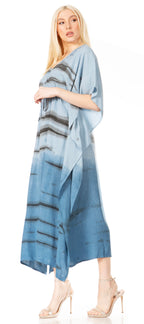 Sakkas Maitte Women's V-Neck Printed Kaftan Cover-Up Dress for the Beach - Buy One Get One