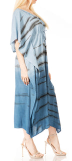 Sakkas Maitte Women's V-Neck Printed Kaftan Cover-Up Dress for the Beach - Buy One Get One