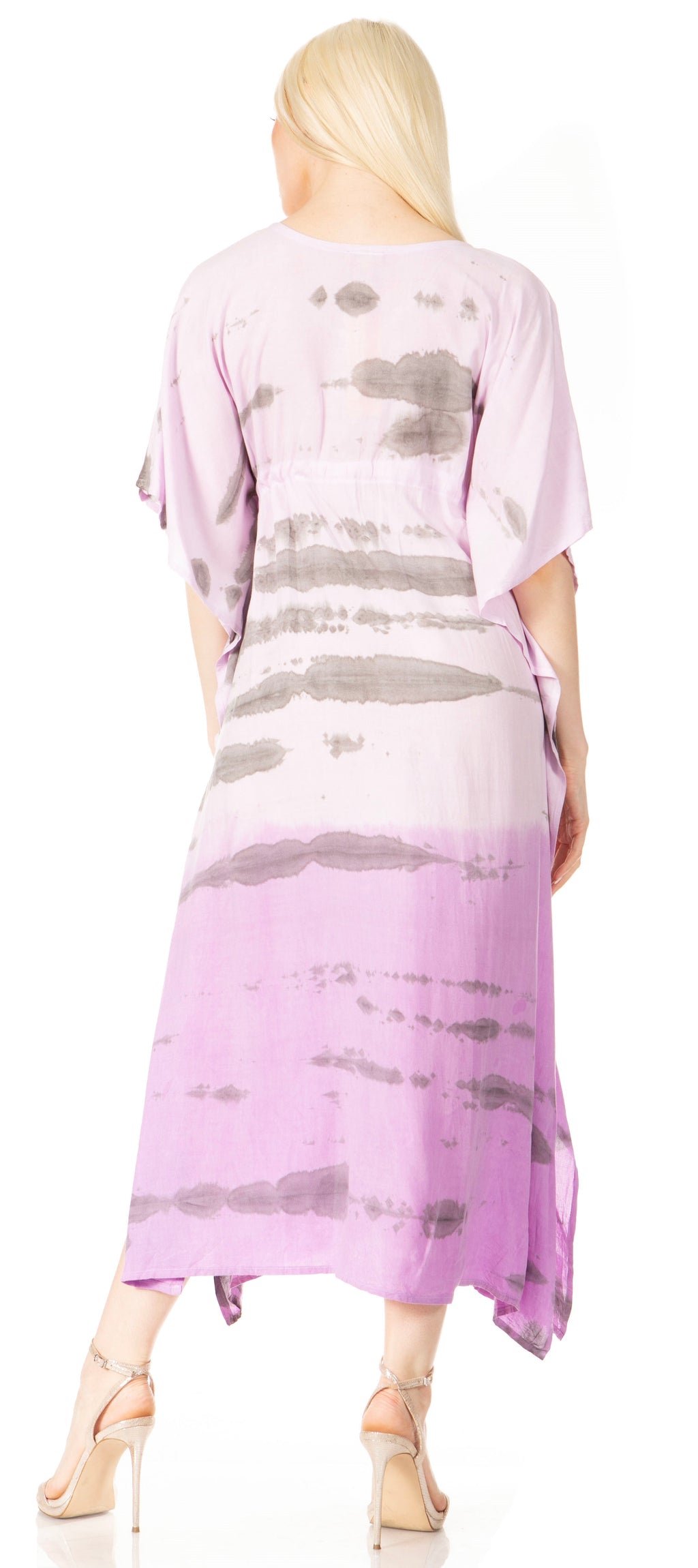 Sakkas Maitte Women's V-Neck Printed Kaftan Cover-Up Dress for the Beach - Buy One Get One
