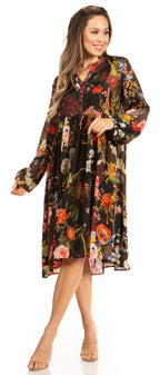 Look Chic in Sakkas Jules Women's Long Sleeve Floral Midi Dress