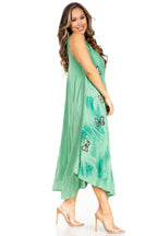 Sakkas Starlight Fourth Women's Tie Dye Caftan Tank Dress/Cover Up  Beach Kaftan