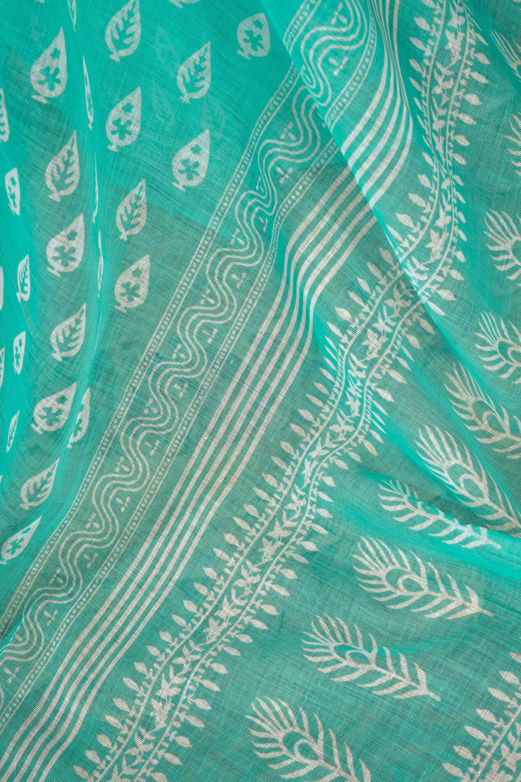 Dwija Fashion Turquoise Blue Party Wear Printed Linen Ready To Wear Saree With Unstitched Blouse