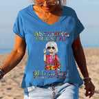 3D Printed Summer V-Neck T-Shirt for Men