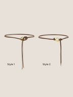 Recycled Leather Belt Versatile Styling Waist Accessory AURELIA