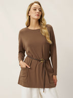 Recycled Leather Belt Versatile Styling Waist Accessory AURELIA