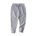 Simple Tether Casual Men's Contrast Color Striped Ankle-length Pants