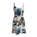European And American Tropical Sleeveless Beach Dress