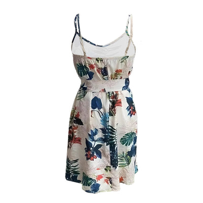 European And American Tropical Sleeveless Beach Dress