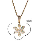 Winter rotating snowflake luminous oil drop pendant