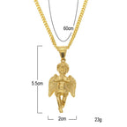 Hip Hop Winged Angel Pendant Necklace