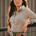 Olive Gingham Women's Western Shirt | Core Collection