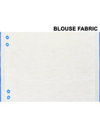 Piyari Fashion Women's White Exclusive Applique Saree With Blouse Piece