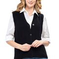 Women's Cable Knit Cardigan Sweater Vest — Button Front