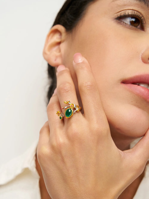 Exquisite Emerald Ring - Enchanted Branch