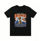 New York Knicks Champions Tee 2026 Finals Trophy City Skyline T-shirt 2026 Summer New Men's Women's Fashion Cotton T-shirt Y2K