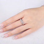 JewelryPalace New Arrival Infinity Love Knot Gemstone 925 Sterling Silver Statement Ring for Woman Fashion Classic Fine Jewelry