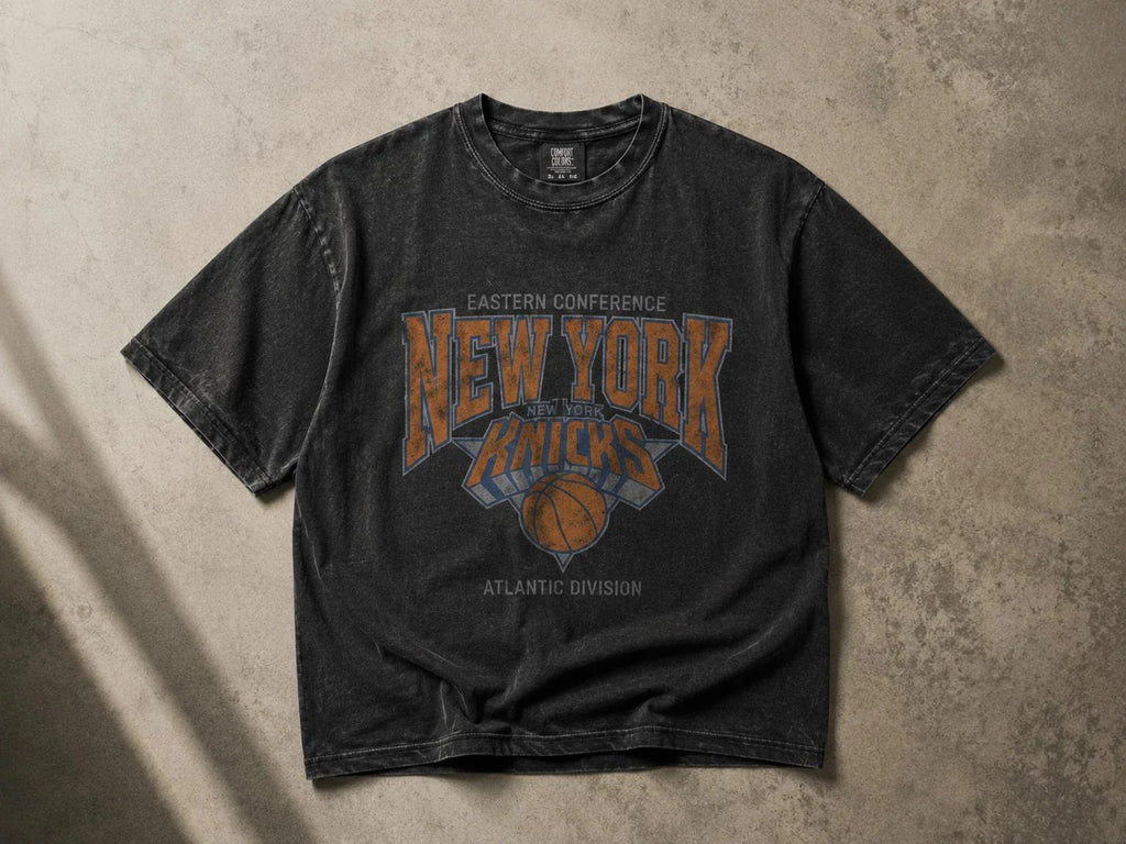 2026 New York Basketball T-shirt New York Knicks Champions Shirt Washed T-shirt 2026 Summer New Men Women Cotton T-shirt Y2K