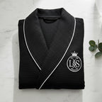 Premium Waffle Piping Robe for Men