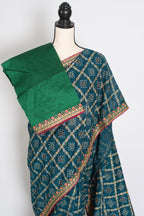 Gini | Greenish Blue Gharchola Saree| Budget-Friendly Lightweight Festive Wear