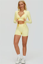 The Empower Jacket Sports Bra Shorts 3-Piece Set