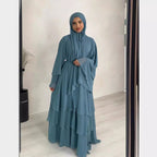 Stitching Three-layer Chiffon Elegant Cardigan Dress
