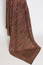 Pritha | Black Georgette Saree | All-Over Intricate Kashmiri Embroidery Jaal
