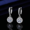 Fashionable High-Carbon Stone Tassel Princess Earrings For Women