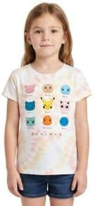 Girls Pokemon Tie-Dye Graphic T-Shirt, Character Tee for Kids Sizes 4-16