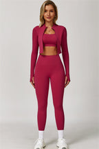 The Eloise Jacket Sports Bra Leggings 3-Piece Set