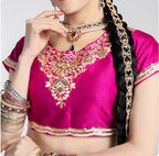 Indian Ethnic Style Women's Dance Costume Slim Fit Short Top