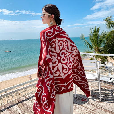 Sun-proof All-matching Shawl Beach Travel Dual-use Outdoor Beach Towel