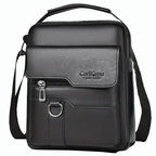 Mens Lychee-Grain Business Commuter Shoulder Crossbody Bag