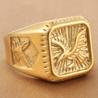 Mens Stainless Steel Eagle Ring