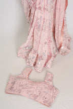 Ila | Baby Pink Soft Net Saree | Ready-to-Wear Set with Size 36 Stitched Blouse