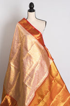 Blush Petal : Handwoven Brocade Bridal Kanjivaram Silk Saree