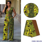 Cotton African Indian Printed Geometric Waxed Fabric