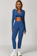 The Eloise Jacket Sports Bra Leggings 3-Piece Set