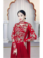 2025 Indian Traditional Bollywood Dance Stage Performance Costume Women Embroidery Anna Saree Dress Festival Clothes DQL10432