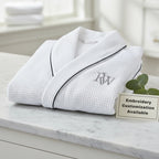 Premium Waffle Piping Robe for Men