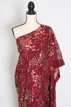 Preeti | Brownish Maroon Sequin Saree | Luxury Partywear & Graduation Collection