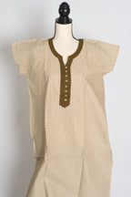 Printed Brown Pure Cotton Nightwear in Regular Size — Style C (Sep)
