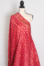 Asha | Rani Pink Cut Dana Hand Embroidery Dola Silk Banarasi Saree