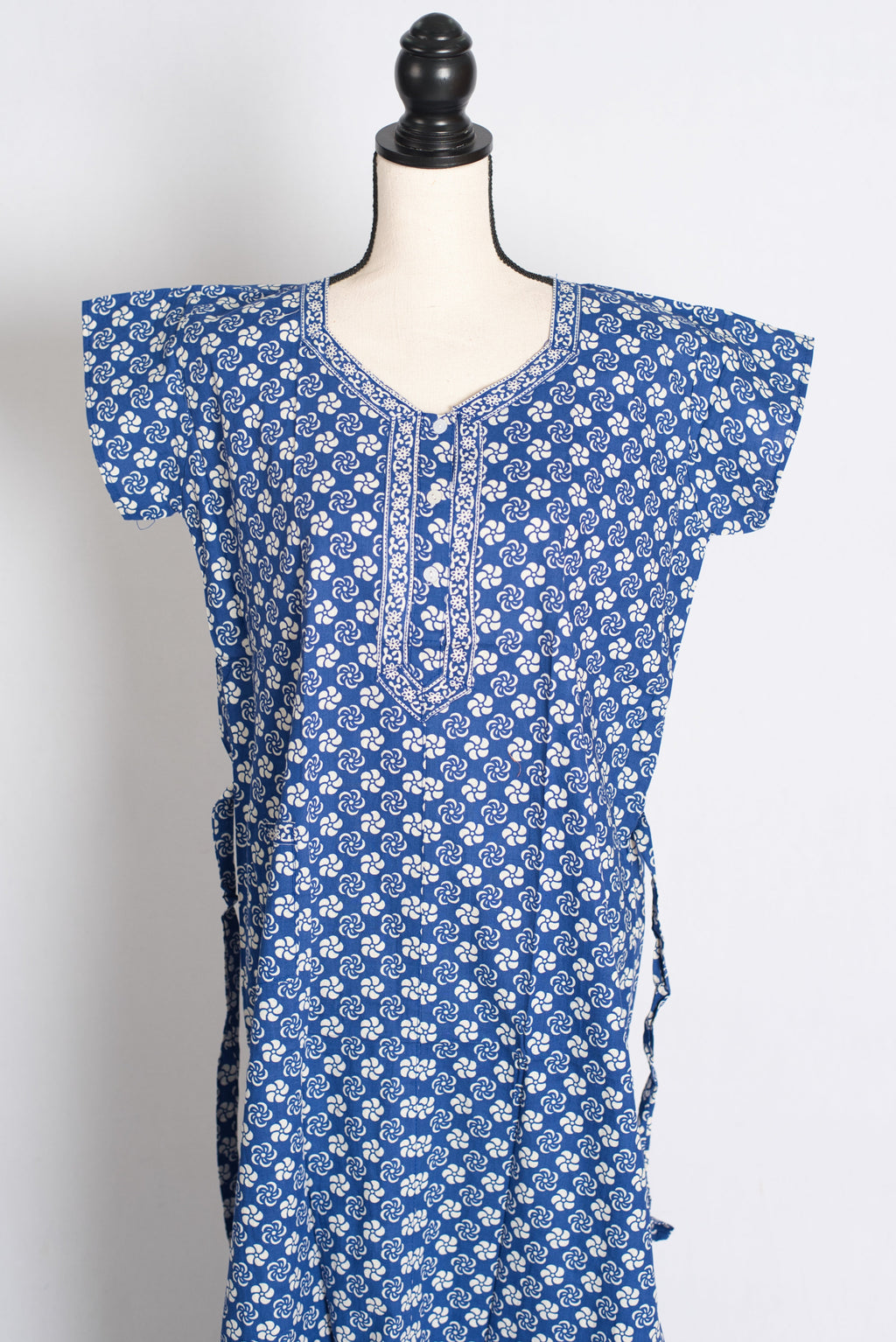 Printed Blue Pure Cotton Nightwear in Regular Size — Style B (Sep)