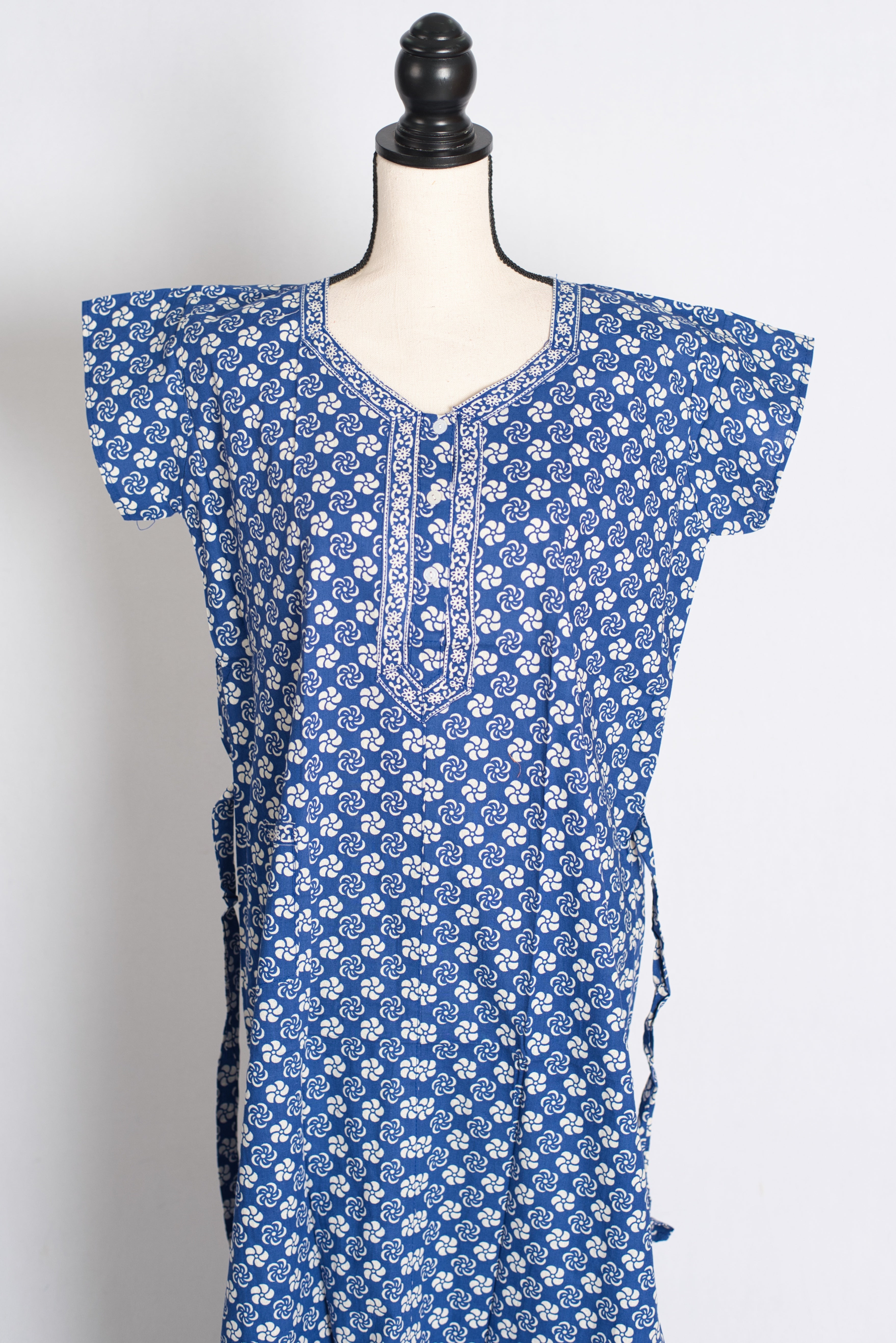 Printed Blue Pure Cotton Nightwear in Regular Size — Style B (Sep)